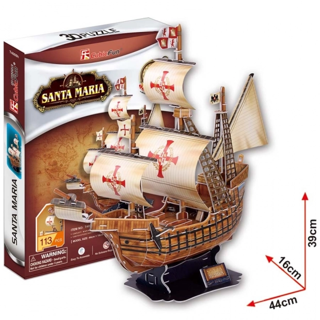 Sestavljanka 3D Ladja Santa Maria