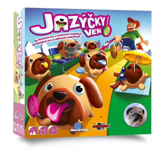 Jeziki ven! Spominska igra z mopsliji