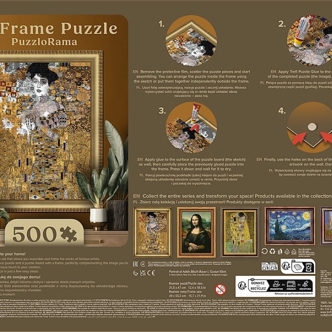 TREFL Puzzle Okvir v Slogu Adele Bloch-Bauer I 500 Kosov
