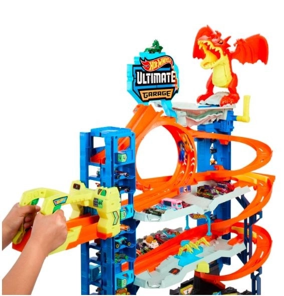 Mega garaža z zmajevim napadom Hot Wheels City