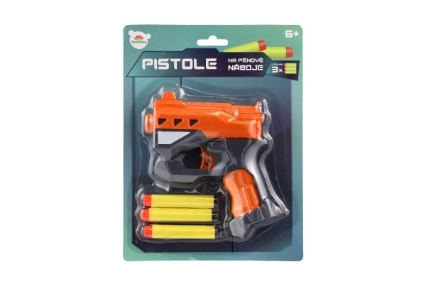 Pištola z penastimi naboji 12x14cm plast + 3kos nabojev 2 barvi na kartici