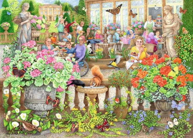 Ravensburger sestavljanka Kavarna v oranžeriji 1000 koščkov