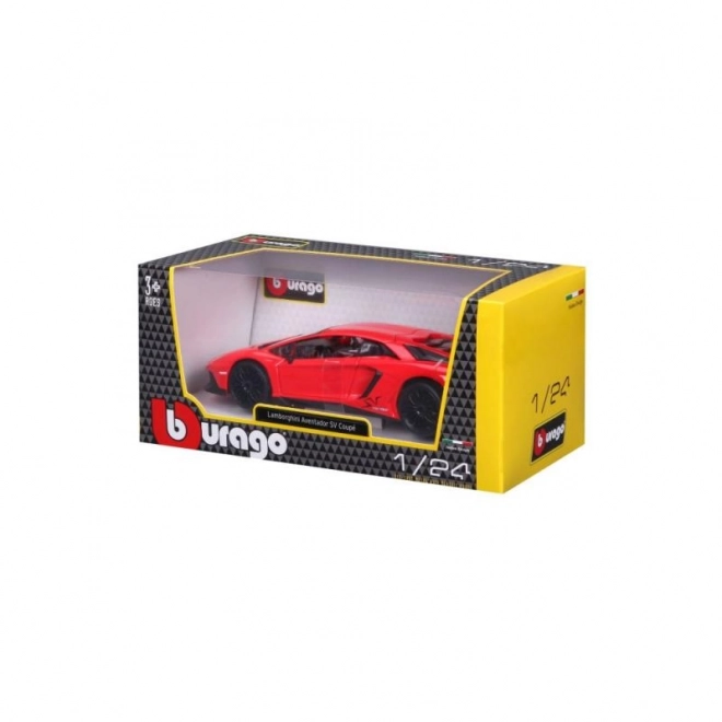 Bburago Lamborghini Aventador SV Coupe 1:24 rdeč