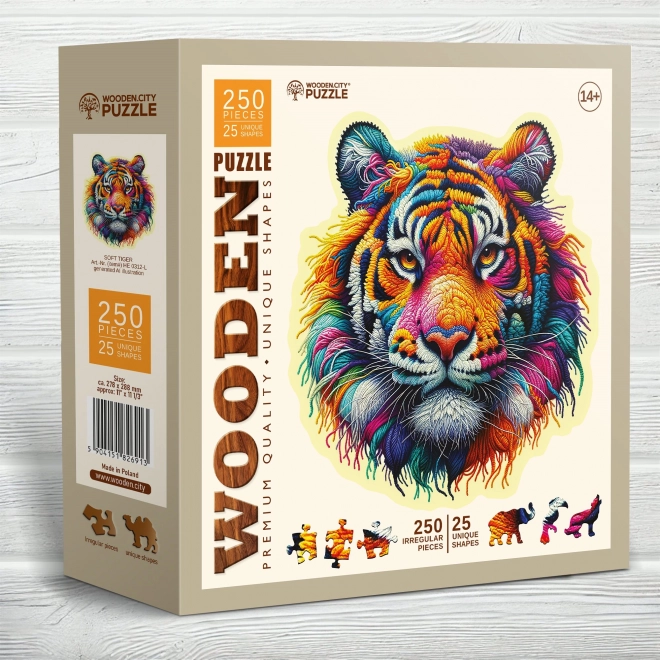 WOODEN CITY Lesena sestavljanka Nežen tiger 250 kosov