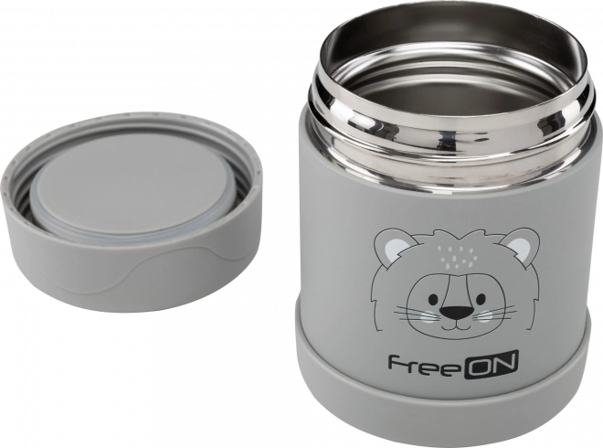 FreeON Termovka za hrano nerjaveče 350 ml siva
