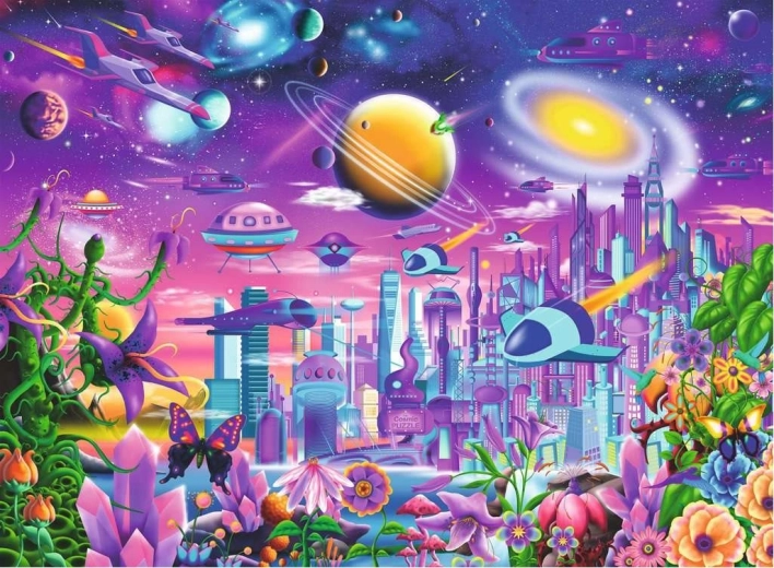 Sestavljanka Vesoljsko mesto XXL 200 kosov od Ravensburgerja
