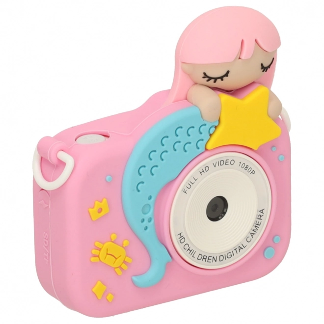 Rožnati digitalni fotoaparat za otroke