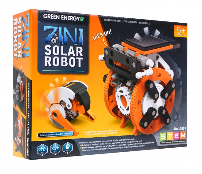 Komplet solarnih robotov 7v1 za sestavljanje za otroke 8+ Interaktivne funkcije