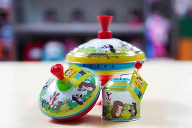 Vrteči Krtek kov/plast 13cm