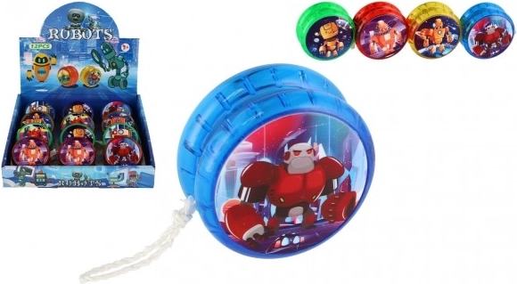 Svetleči jojo z motivom robotov 6 cm