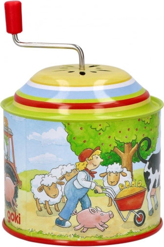 Glasbena skrinjica s kmečkim motivom