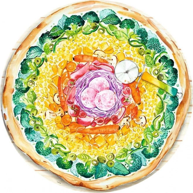 Ravensburger sestavljanka Krog barv pizza 500 kosov