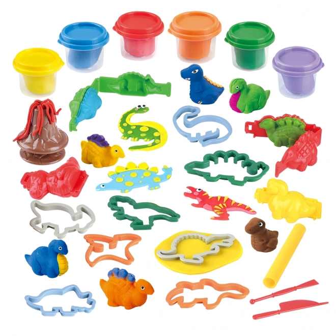 Playgo Modelina dinozaveri 6x56g
