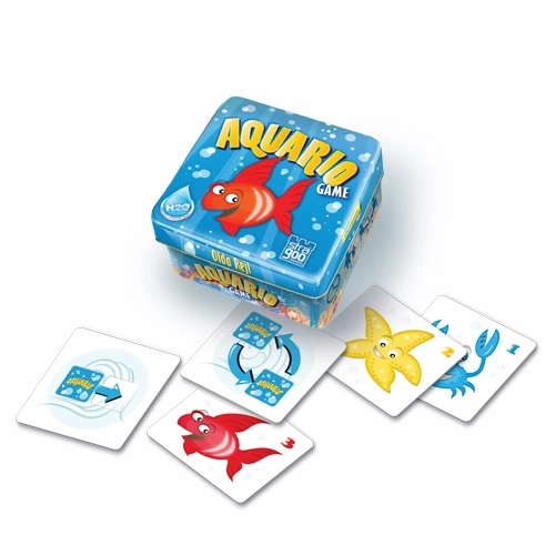 Aquario družabna igra v pločevinasti škatlici 13x13x7,5cm