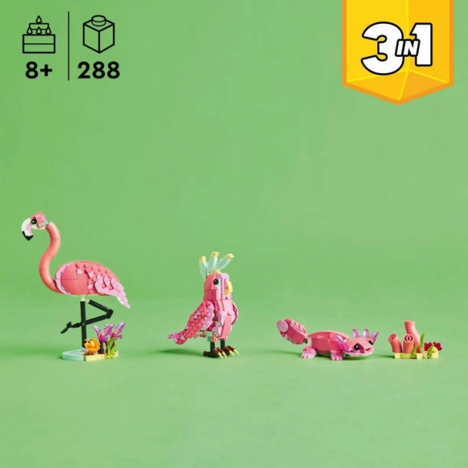 LEGO Creator 3 v 1 31170 Divje živali: Rožnati flamingo