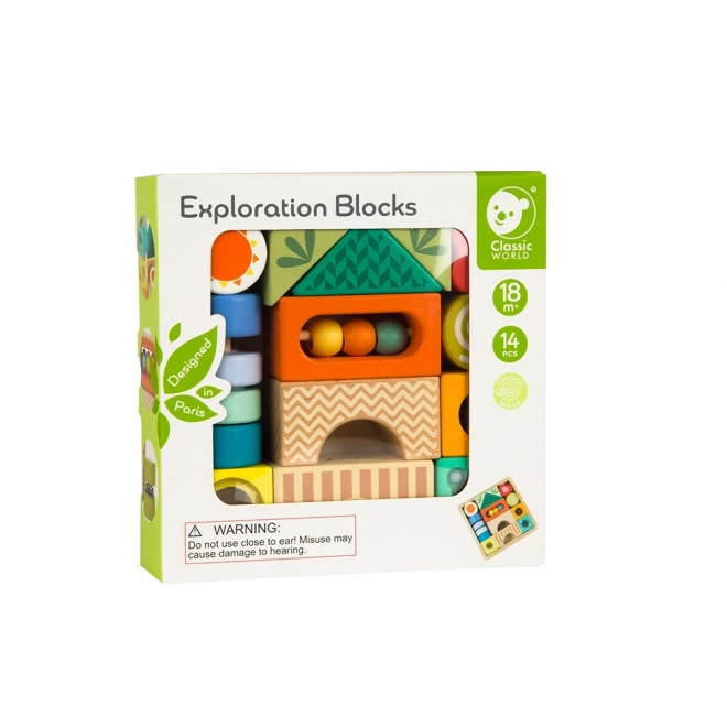 Lesene senzorične kocke Classic World Montessori