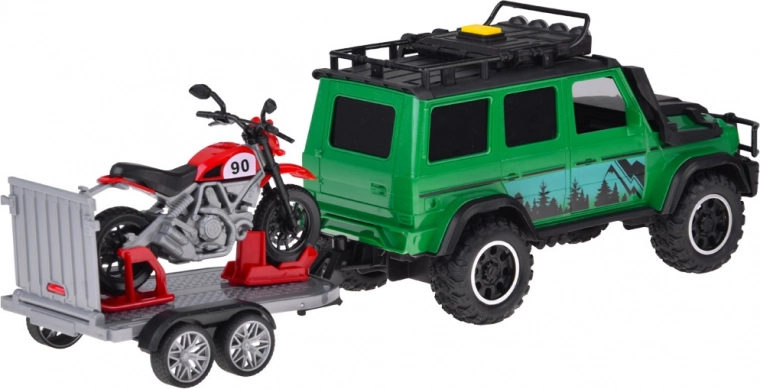 Preklopna rampa in varno prevažanje motorja