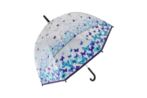 Prozoren dežnik z metulji plast/kov 80cm v vrečki