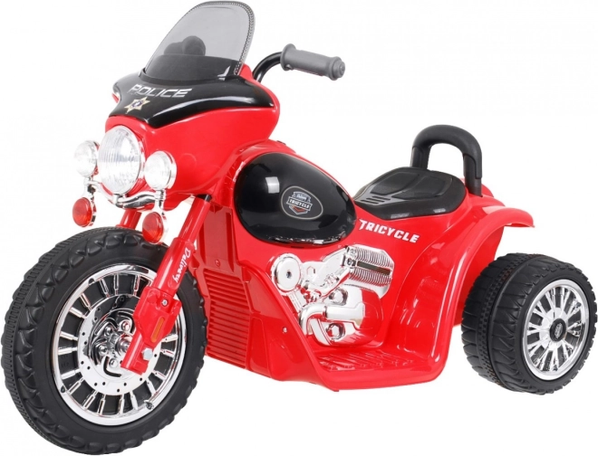 Otroški električni chopper s 3 kolesi in LED lučmi – Rdeča