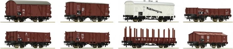 Roco osemdelni set tovornih vagonov DRG H0