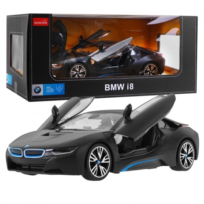 BMW i8 črne RASTAR 1:14 avto na daljinsko upravljanje + 2,4 GHz daljinsko upravljanje