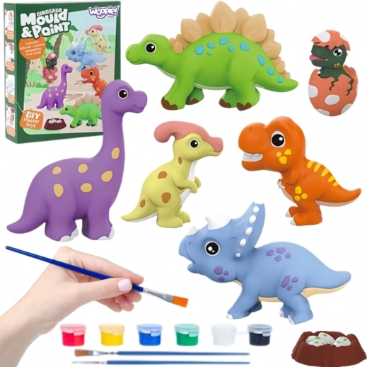 Woopie ustvarjalni komplet z barvami DIY – mavčni odlitki dinozavrov za barvanje