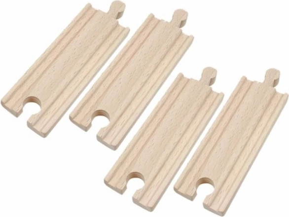 Komplet tirnic za leseno vlakovno progo 11 cm – 4 kosi