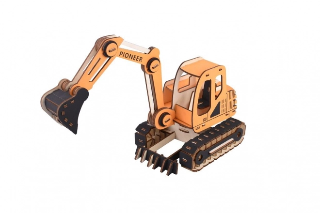 Lesna obrt Leseno 3D puzzle Bager oranžno