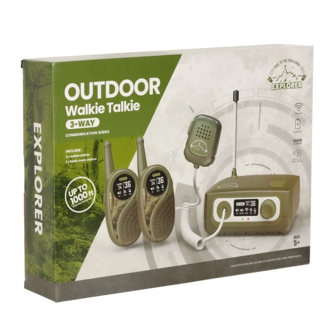 Otroška zbirka Walkie Talkie s centralno enoto Explorer