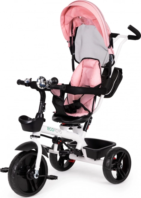 ECOTOYS Tricikel, Športni voziček - roza