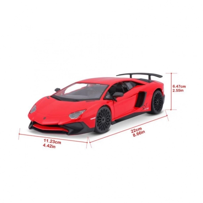 Bburago Lamborghini Aventador SV Coupe 1:24 rdeč