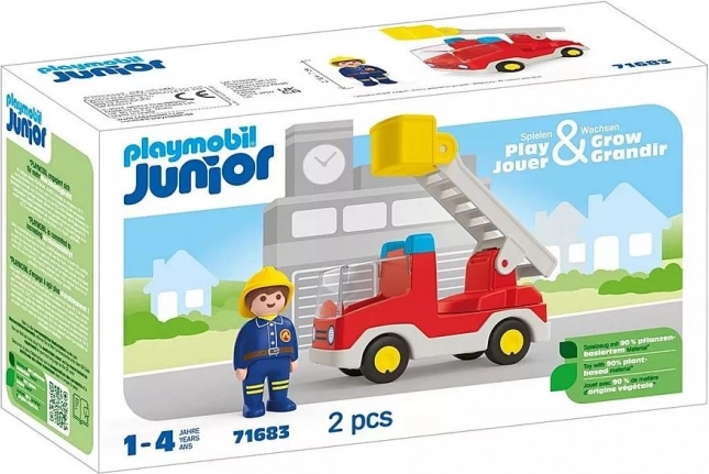 Gasilsko vozilo z vrtljivo lestevjo – set s figurico