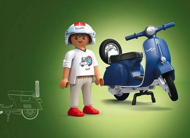 Komplet figuric Playmobil Vespa 150 Sprint Veloce 1969 modra