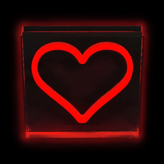 LED neonska lučka rdeče srce