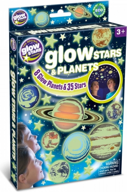 Stenske nalepke Brainstorm Svetleče zvezde in planeti