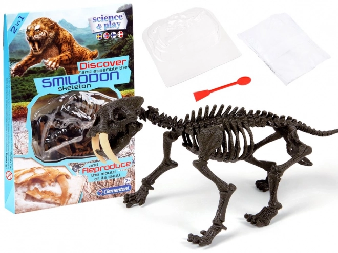 Clementoni Smilodon - Zložljiva okostje sabljezobega tigra