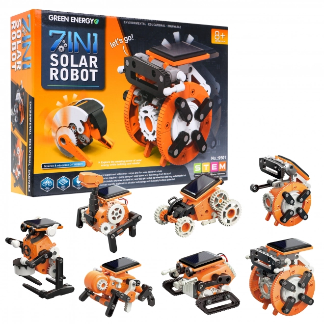 Komplet solarnih robotov 7v1 za sestavljanje za otroke 8+ Interaktivne funkcije