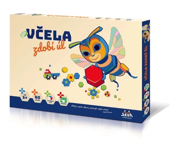 Čebela krasi panj 60 kosov mozaik v škatli 43x32x3,5 cm