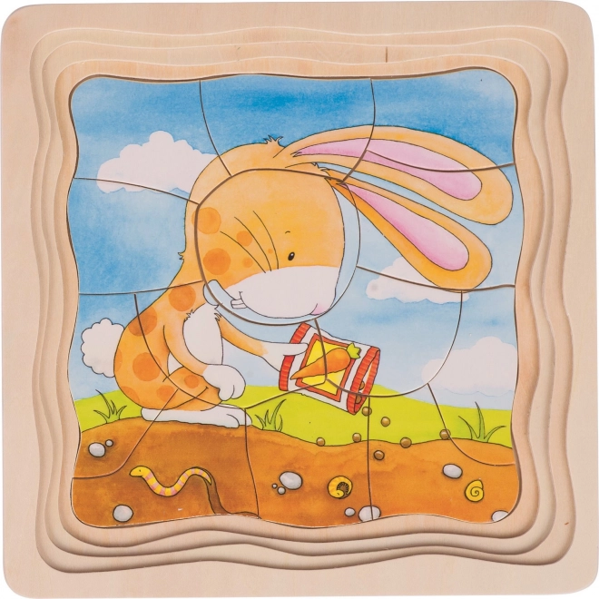 Plastene puzzle Zajec in korenček