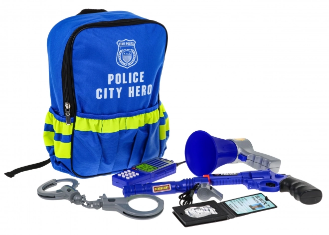 Oprema za malega policista v nahrbtniku - policijski set