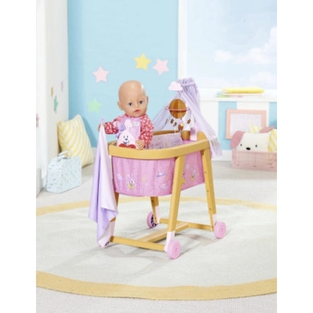 Posteljica na kolesih za punčko BABY born
