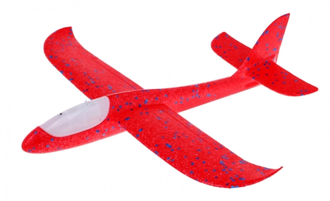 Polistirenski model letala + gibljiv stabilizator + luči – Rdeč
