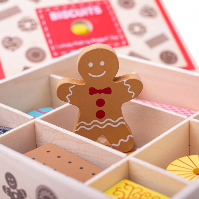 Bigjigs Toys Škatla z lesenimi piškoti