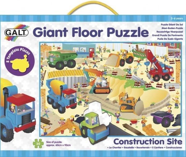 Galt orjaške talne puzzle Gradbišče 30 kosov