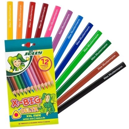 Velike trikotne barvice X-Big Delta 12 barv