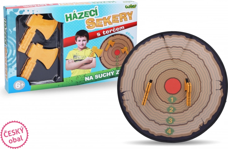 Metne sekire za otroke s tarčo 45 cm