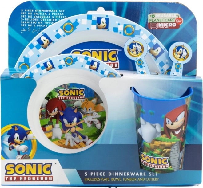 Otroški jedilni set Sonic 5v1