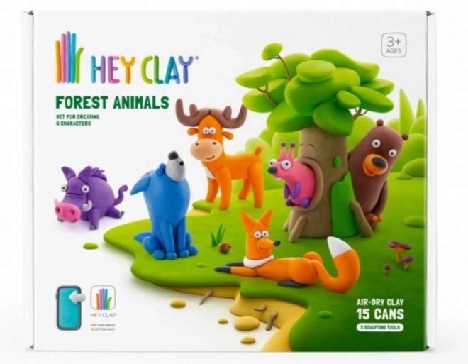 Hey Clay plastična set Gozdne živali