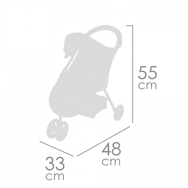 DeCuevas 90280 Športni voziček za punčke tricikel COCO 2024 - 55 cm