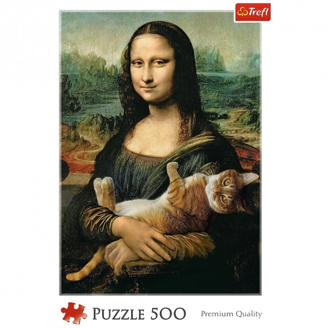 Uganka Mona Lisa z mačko Mruček, 500 kosov